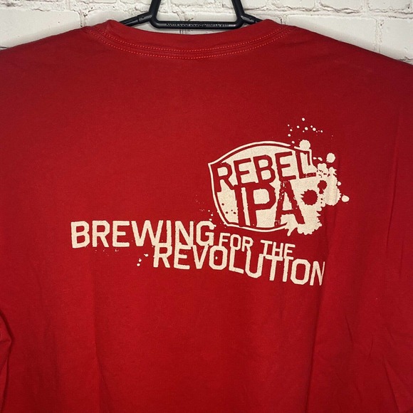 Sam Adams Rebel IPA TShirt Mens XL Red Soft Next Level 2 Sided Boston Brewing Co - Picture 4 of 6